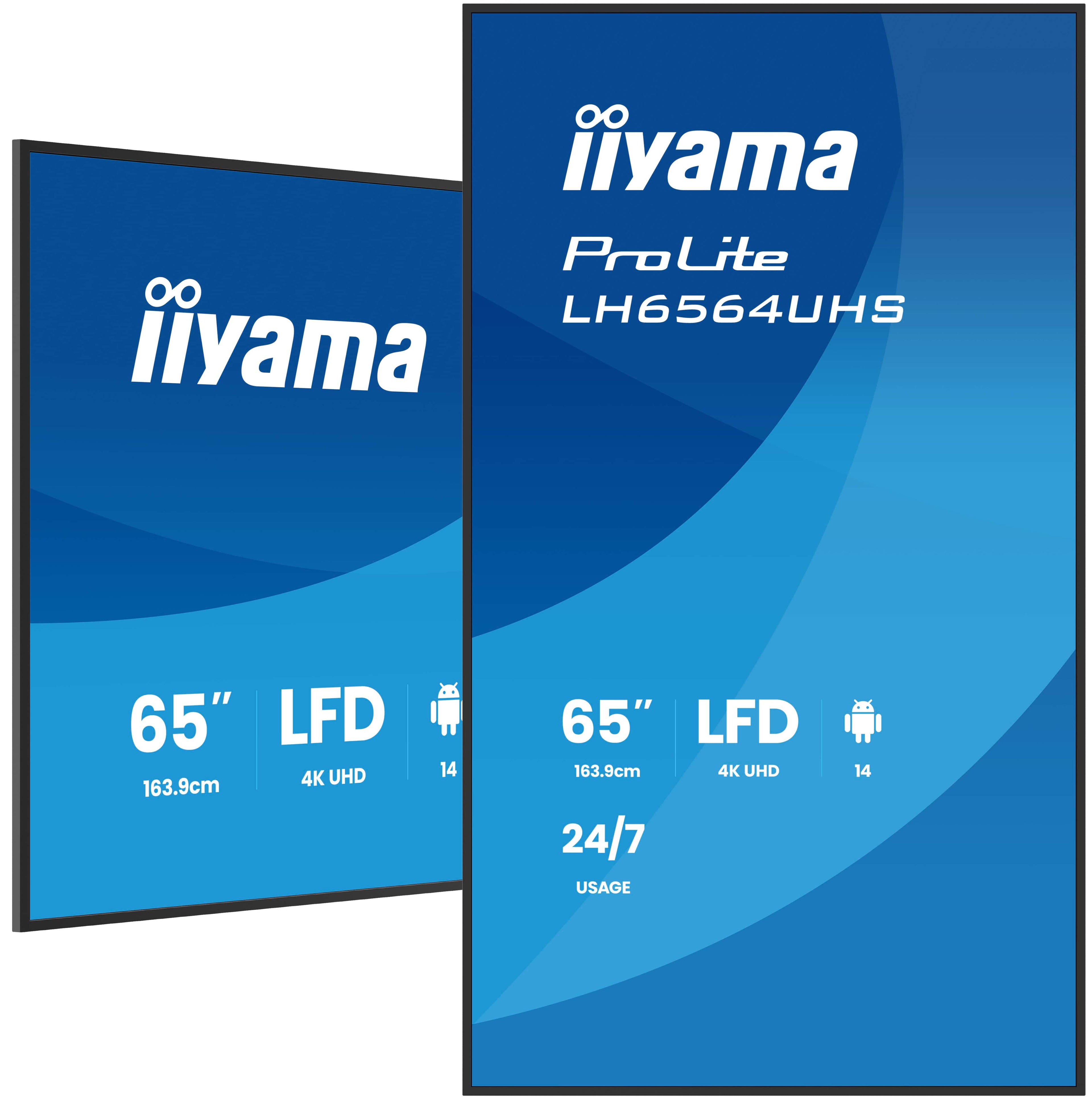 IIYAMA 164.0cm(65") LH6564UHS-B1AG 16:9 2xHDMI+USB-C (Speditionsversand)