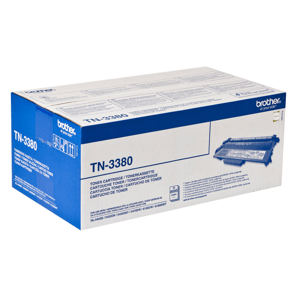 Brother TN3380 - Noir - original - cartouche de toner - pour Brother DCP-8110, 8150, 8155, 8250, HL-5440, 5450, 5470, 6180, MFC-8510, 8520, 8710, 8950
