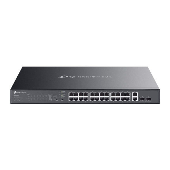 TP-Link Omada ES228GMP V1.6 - Commutateur - Géré - 24 x 10/100/1000 (PoE+) + 2 x 10/100/1000 + 2 x Gigabit SFP - Montable sur rack - PoE+ (384 W)