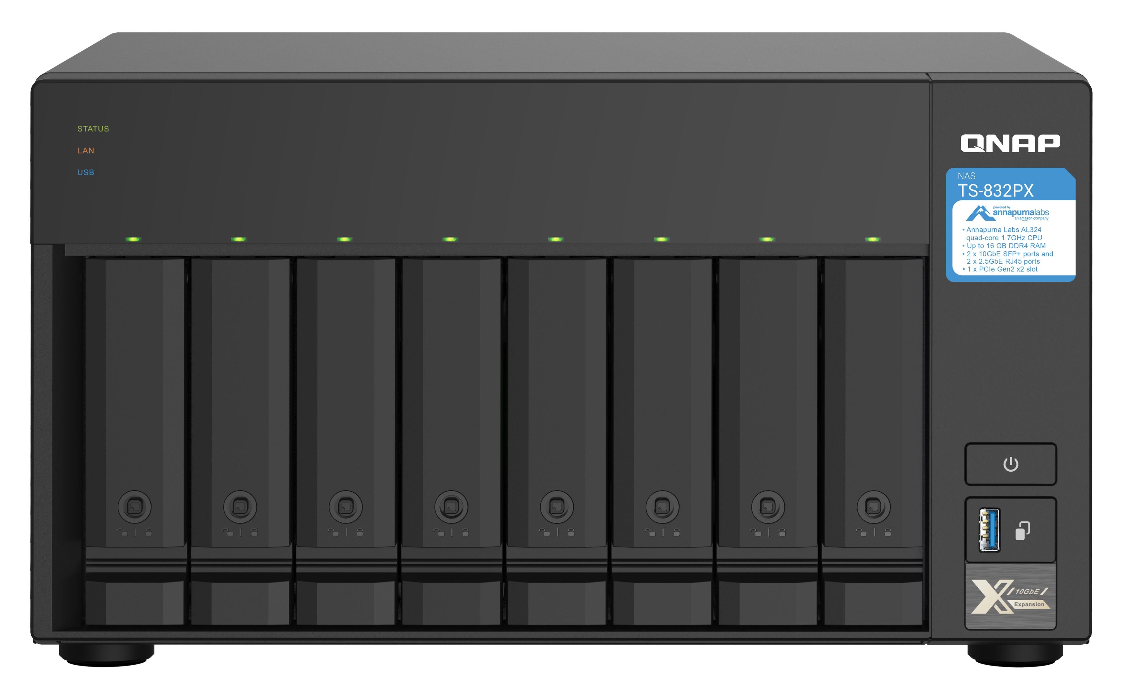 Stockage en Réseau NAS Qnap TS-832PX 4 GB RAM