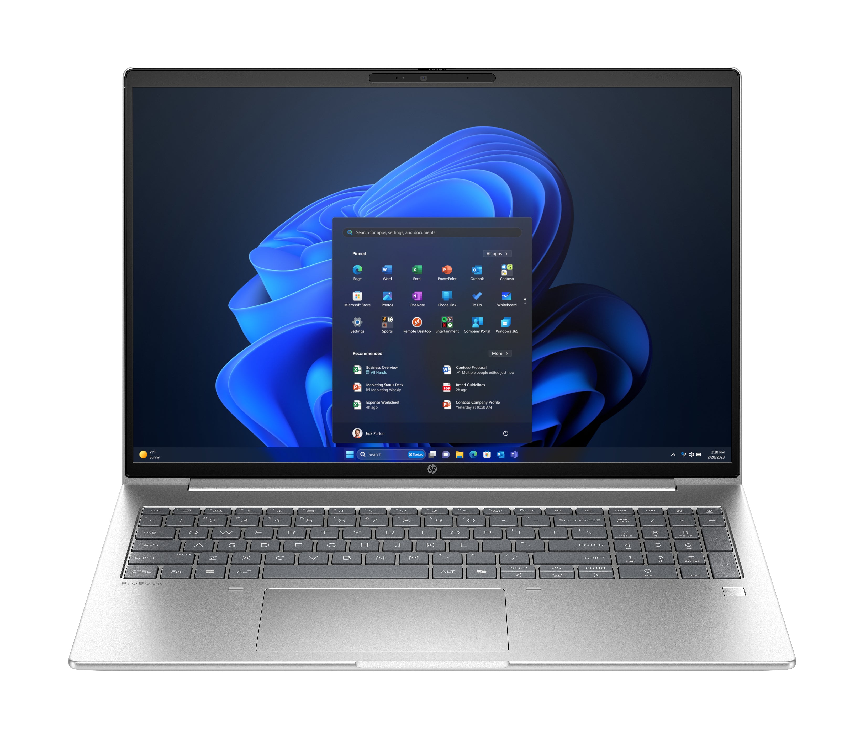 HP ProBook 4 G1a Notebook AI - Conception de charnière à 177 degrés - AMD Ryzen 5 - 230 / jusqu'à 4.9 GHz - Win 11 Pro - Radeon 760M - 8 Go RAM - 512 Go SSD NVMe - 16" IPS 1920 x 1200 - Gigabit Ethernet - Wi-Fi 7, Bluetooth - argent de brochet - clavier :