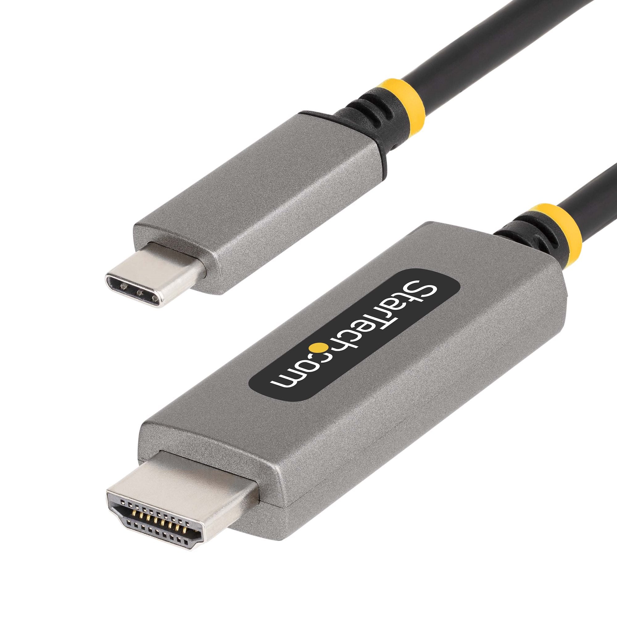 StarTech.com Câble Adaptateur USB-C vers HDMI de 2m, 8K60Hz/4K144Hz/HDR10 - Câble adaptateur - 24 pin USB-C mâle pour HDMI mâle - 2 m - gris sidéral - support pour 8K60Hz, support pour 4K144Hz