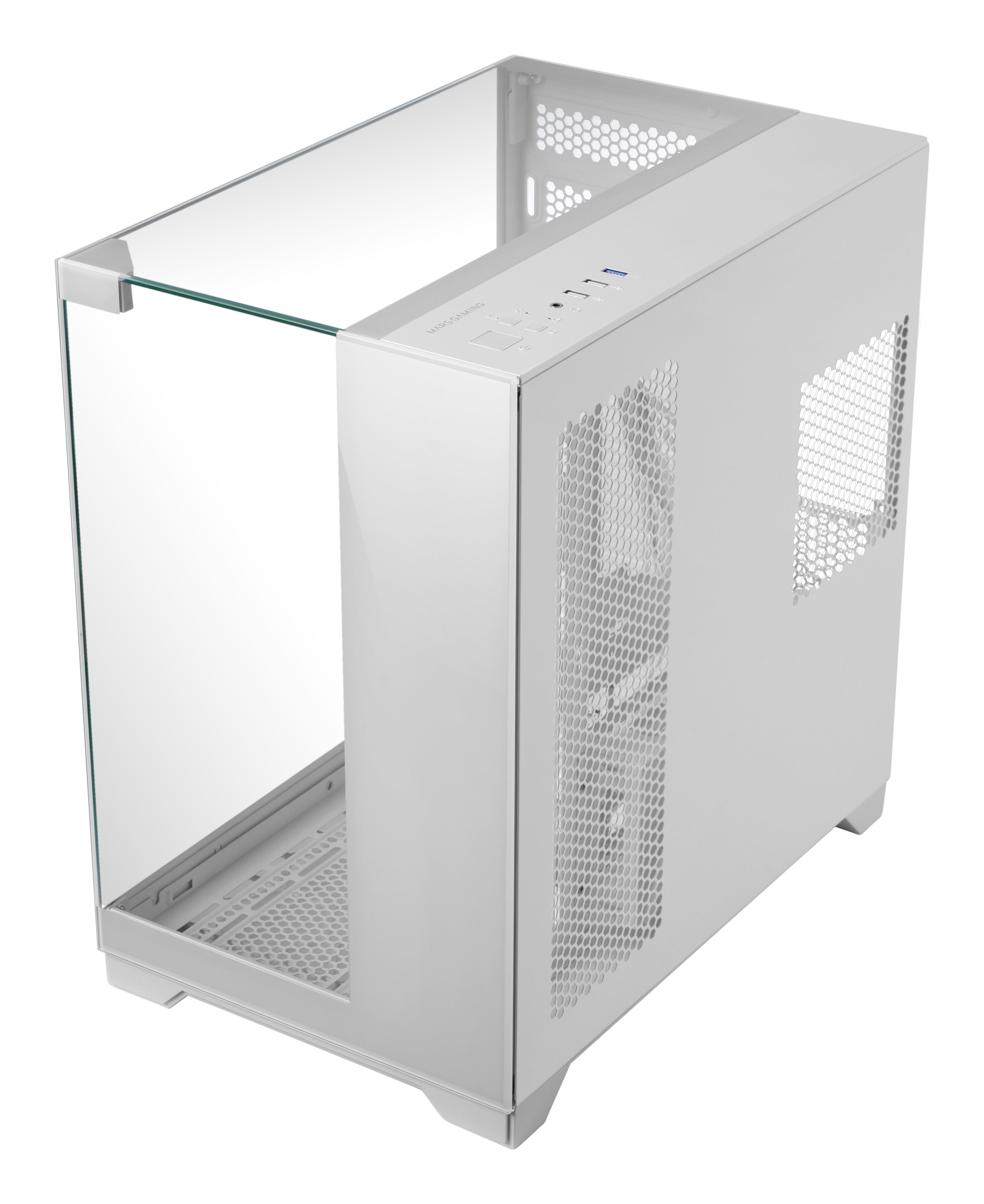 Boîtier mini-tour Micro ATX / ITX Mars Gaming MCVISIONW Blanc