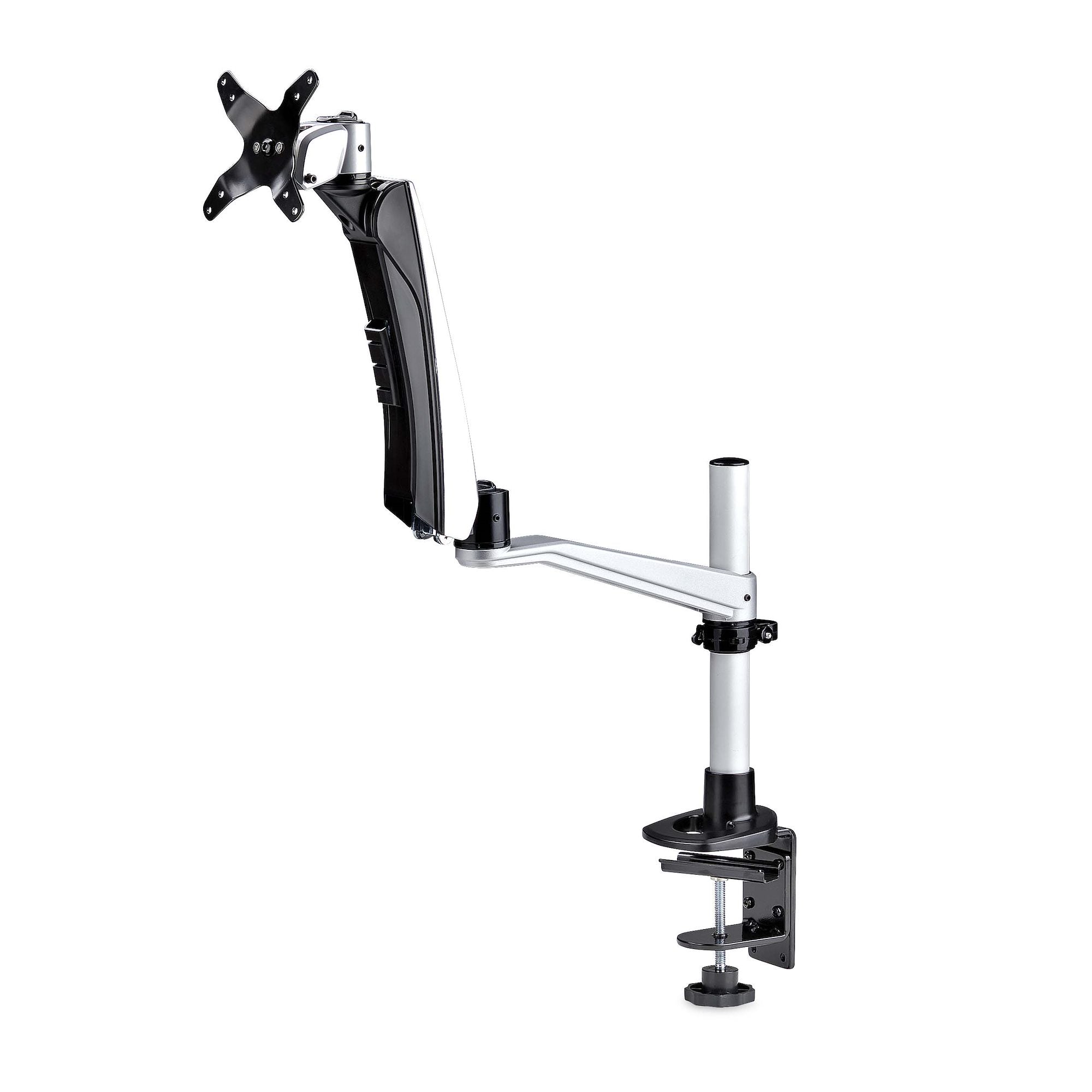 StarTech.com Monitor Desk Mount, VESA 75x75/100x100, 27/30-inch Screens - Kit de montage (bras articulé) - bras réglable - pour Écran LCD - aluminium, acier, plastique - noir - Taille d'écran : jusqu'à 30 pouces - montrable sur bureau - Conformité TAA