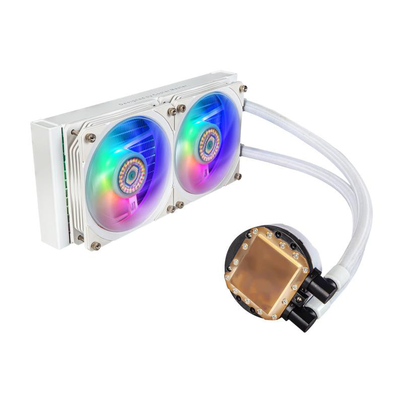 Kit Watercooling AIO Cooler Master MasterLiquid PL-Flux RGB - 240mm (Blanc)