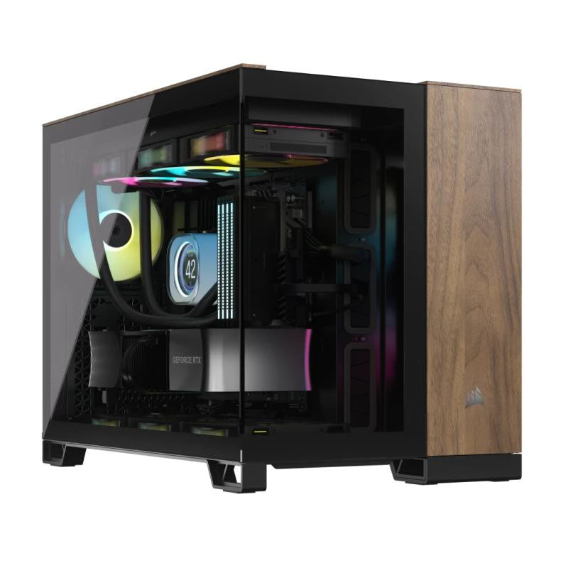 Boitier Mini Tour Micro ATX Corsair 2500X avec panneaux vitrés (Noir/Marron)