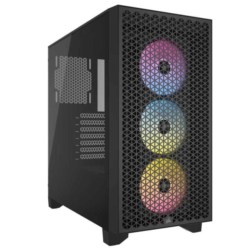 Boitier Moyen Tour ATX Corsair 3000D Airflow RGB avec panneaux vitrés (Noir)