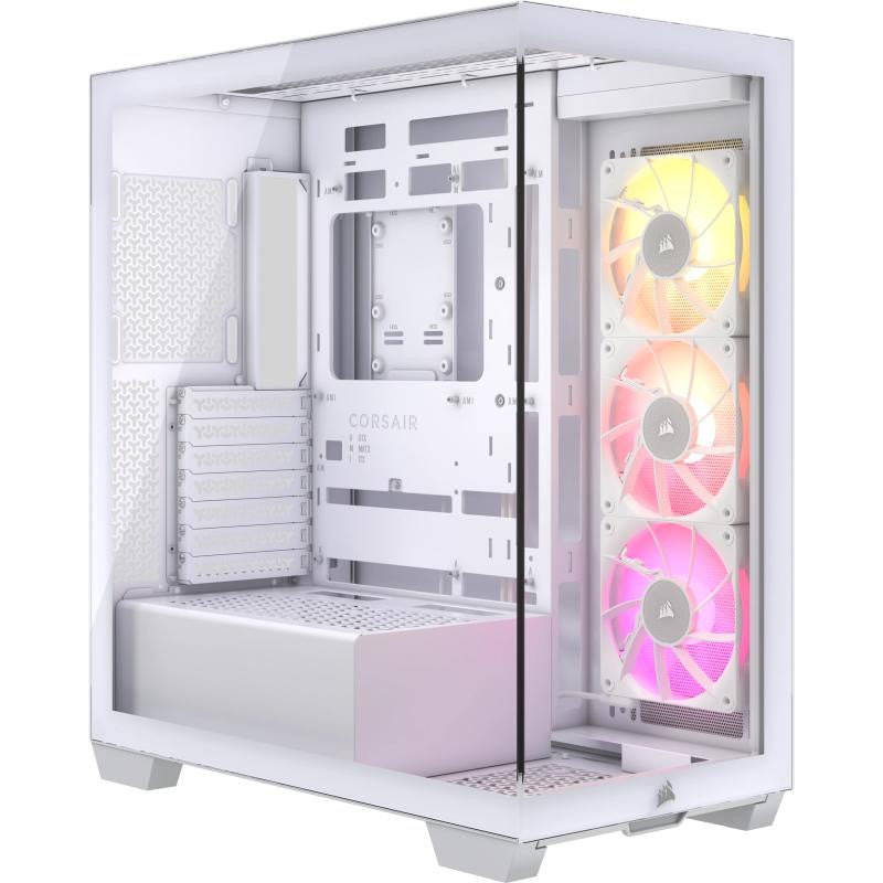 Boitier Moyen Tour E-ATX Corsair iCue Link 3500X RGB avec panneaux vitrés (Blanc)