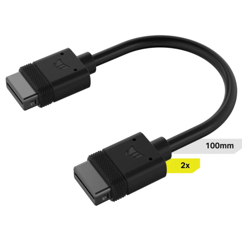 Lot de 2 Câbles de connexion Corsair iCue Link 10cm (Noir)