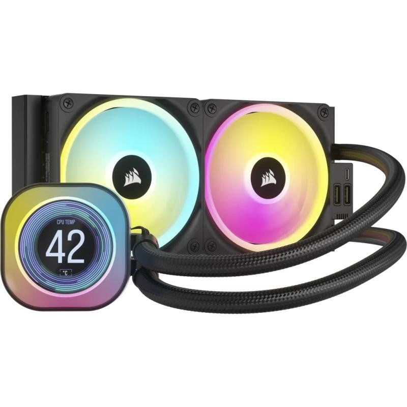 Kit Watercooling AIO Corsair iCue Link H100i LCD RGB - 240mm (Noir)