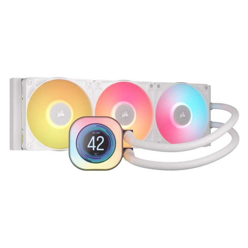 Kit Watercooling AIO Corsair iCue Link Titan RX LCD RGB - 360mm (Blanc)