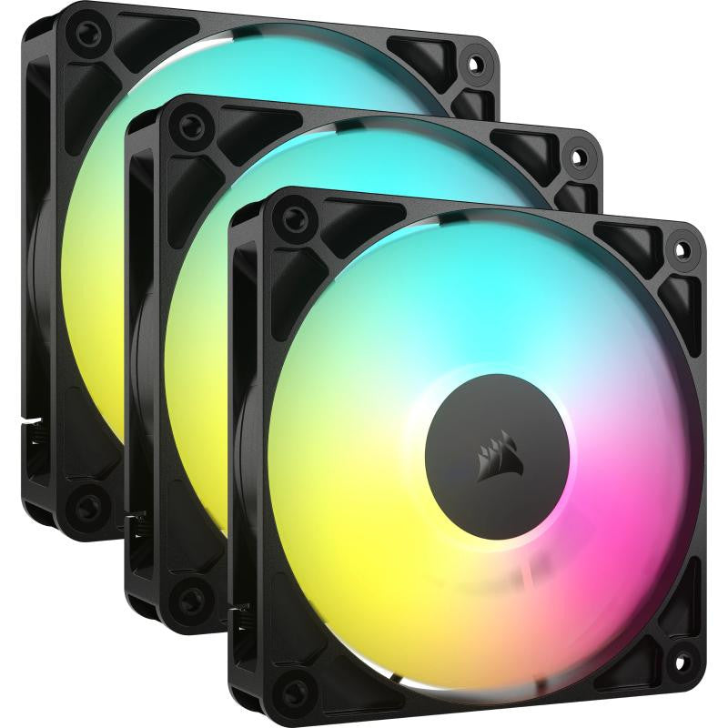 Lot de 3 Ventilateurs de boitier Corsair RS RGB - 12cm (Noir)