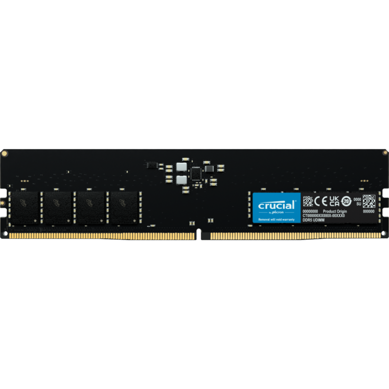 Barrette mémoire 32Go DIMM DDR5 Crucial Classic 5600MHz Version OEM (Tray)