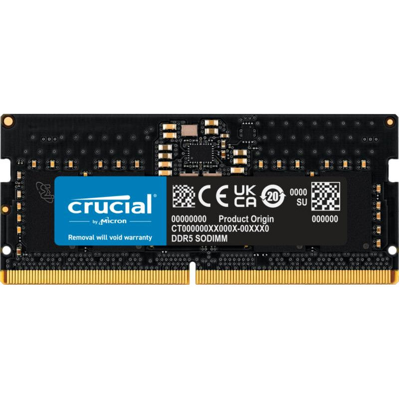 Barrette mémoire SODIMM DDR5 8Go Crucial  4800Mhz (Noir)