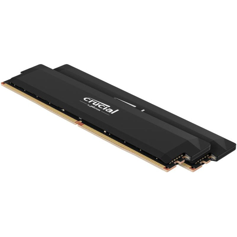 Kit Barrettes mémoire 64Go (2x32Go) DIMM DDR5 Crucial Pro OC Gaming 6000MHz (Noir)