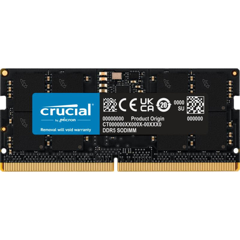 Barrette mémoire SODIMM DDR5 16Go Crucial 5600Mhz (Noir)