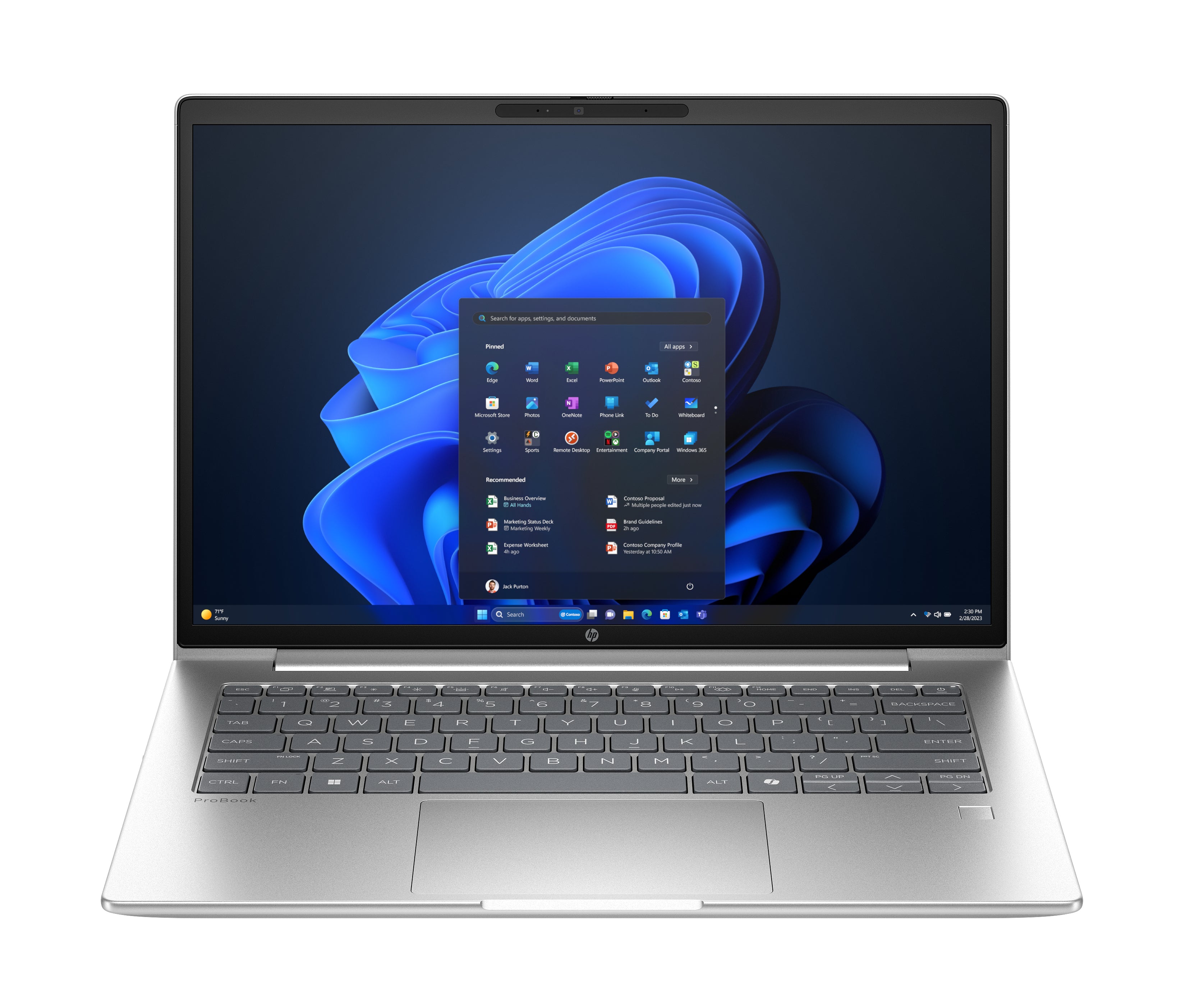 HP ProBook 4 G1ah Notebook - Conception de charnière à 177 degrés - AMD Ryzen 5 Pro - 220 / jusqu'à 4.9 GHz - Win 11 Pro - Radeon 740M - 8 Go RAM - 256 Go SSD NVMe - 14" IPS 1920 x 1200 - Gigabit Ethernet - Wi-Fi 7, Bluetooth - argent de brochet - clavier