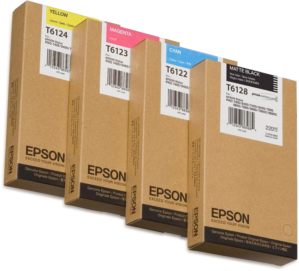 Epson T6128 - 220 ml - noir mat - original - cartouche d'encre - pour Stylus Pro 7400, Pro 7450, Pro 7800, Pro 7880, Pro 9400, Pro 9450, Pro 9800, Pro 9880