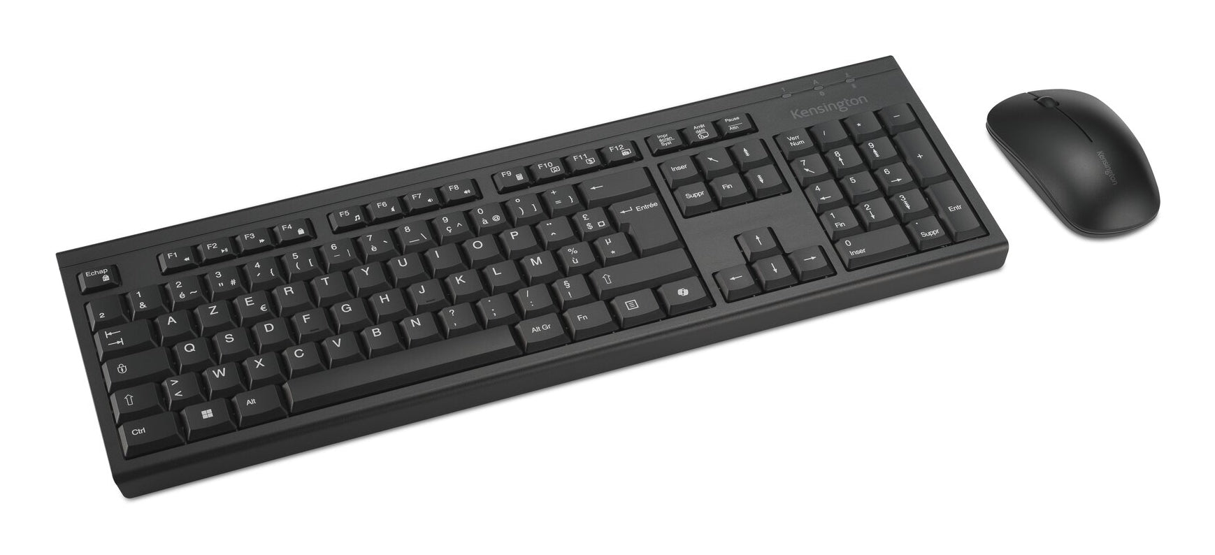 Kensington KM270 EQ - Ensemble clavier et souris - rechargeable - full size - sans fil - 2.4 GHz, Bluetooth - AZERTY - Français