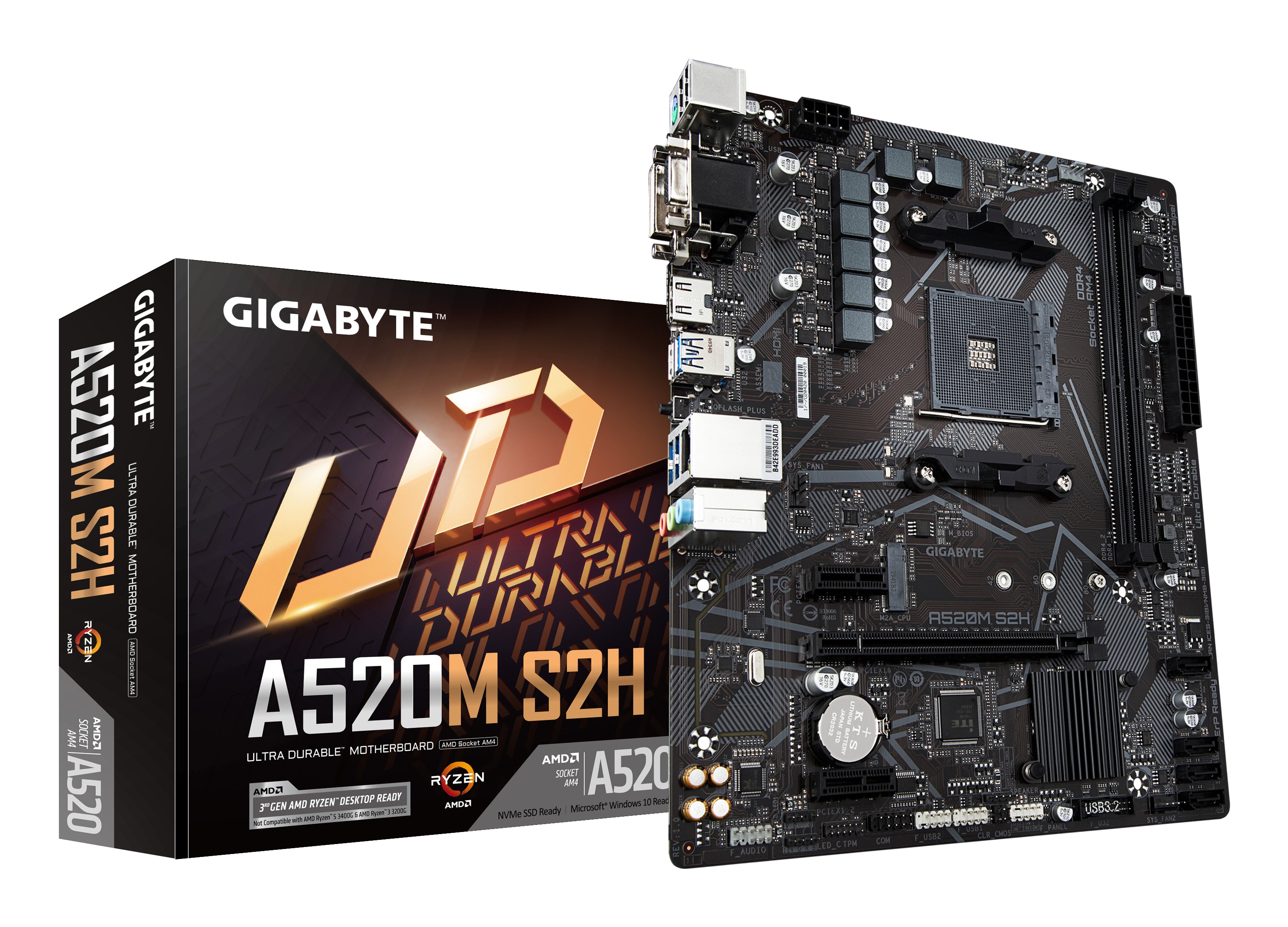 Carte Mère Gigabyte A520M S2H AMD AM4 AMD