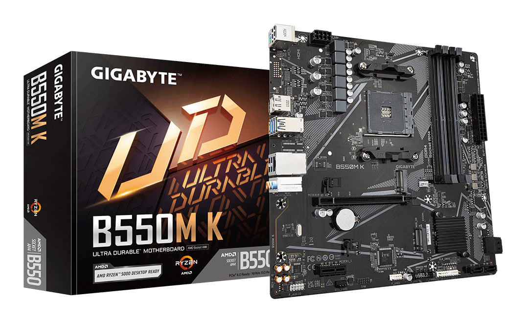 Carte Mère Gigabyte B550M K 1.0 AMD B550 AMD AMD AM4