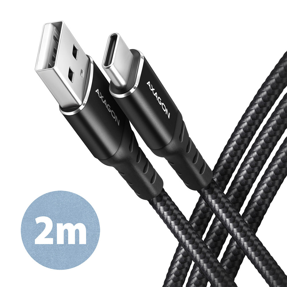 Câble Axagon USB Type A - Type C M/M 2m (Noir)