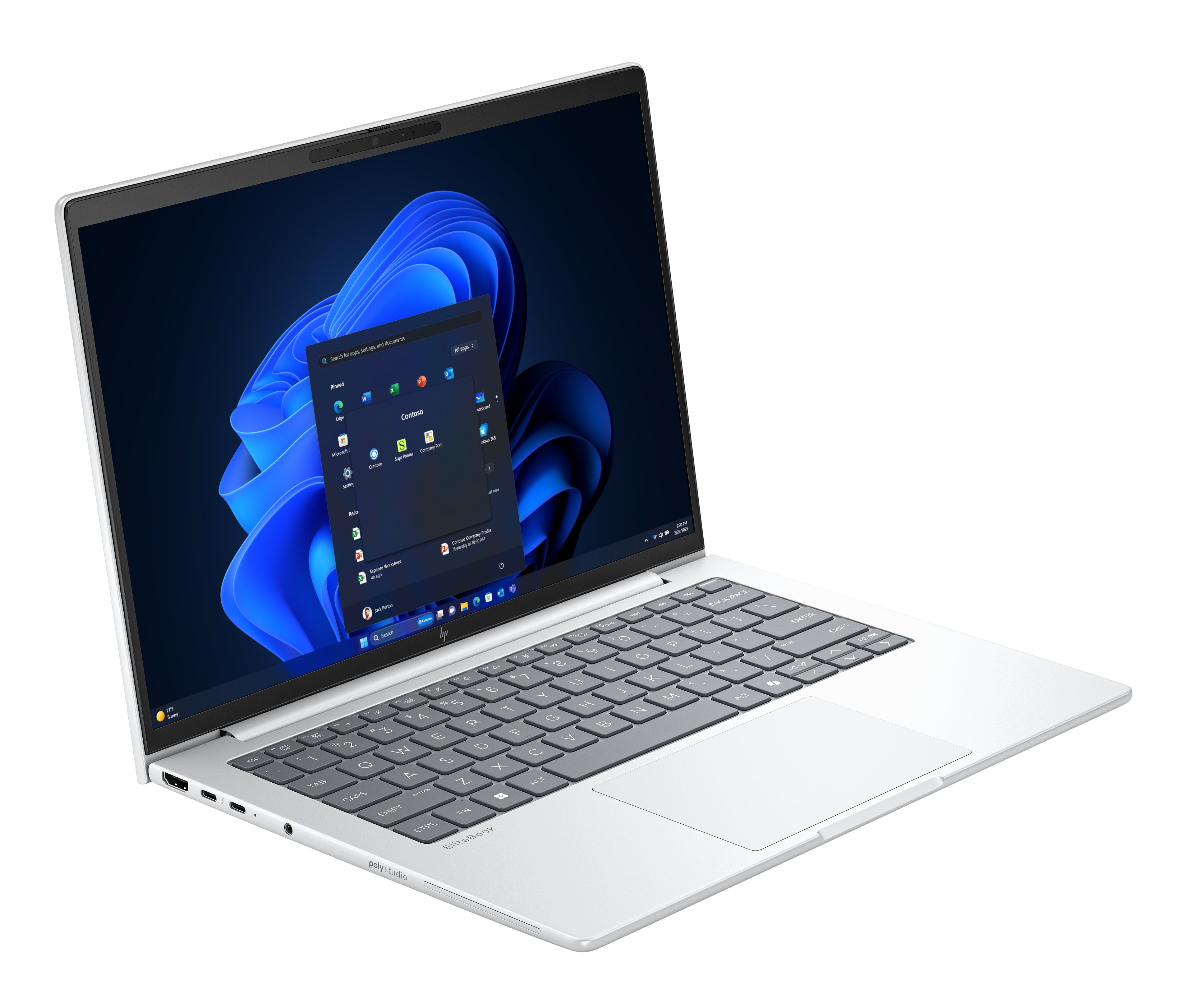 HP EliteBook 8 G1i Notebook AI - Conception de charnière à 174 degrés - Intel Core Ultra 7 - 255U / jusqu'à 5.2 GHz - Win 11 Pro - Intel Graphics - 16 Go RAM - 512 Go SSD NVMe - 14" IPS 1920 x 1200 - Wi-Fi 7, Bluetooth - argent glacé - clavier : Français