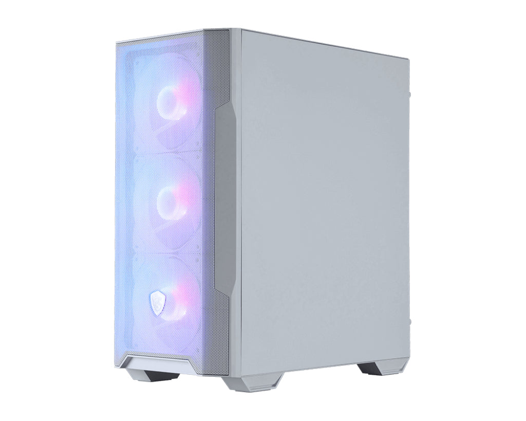 Boîtier ATX semi-tour MSI 306-7G20W21-HH9 Blanc Acier Verre trempé