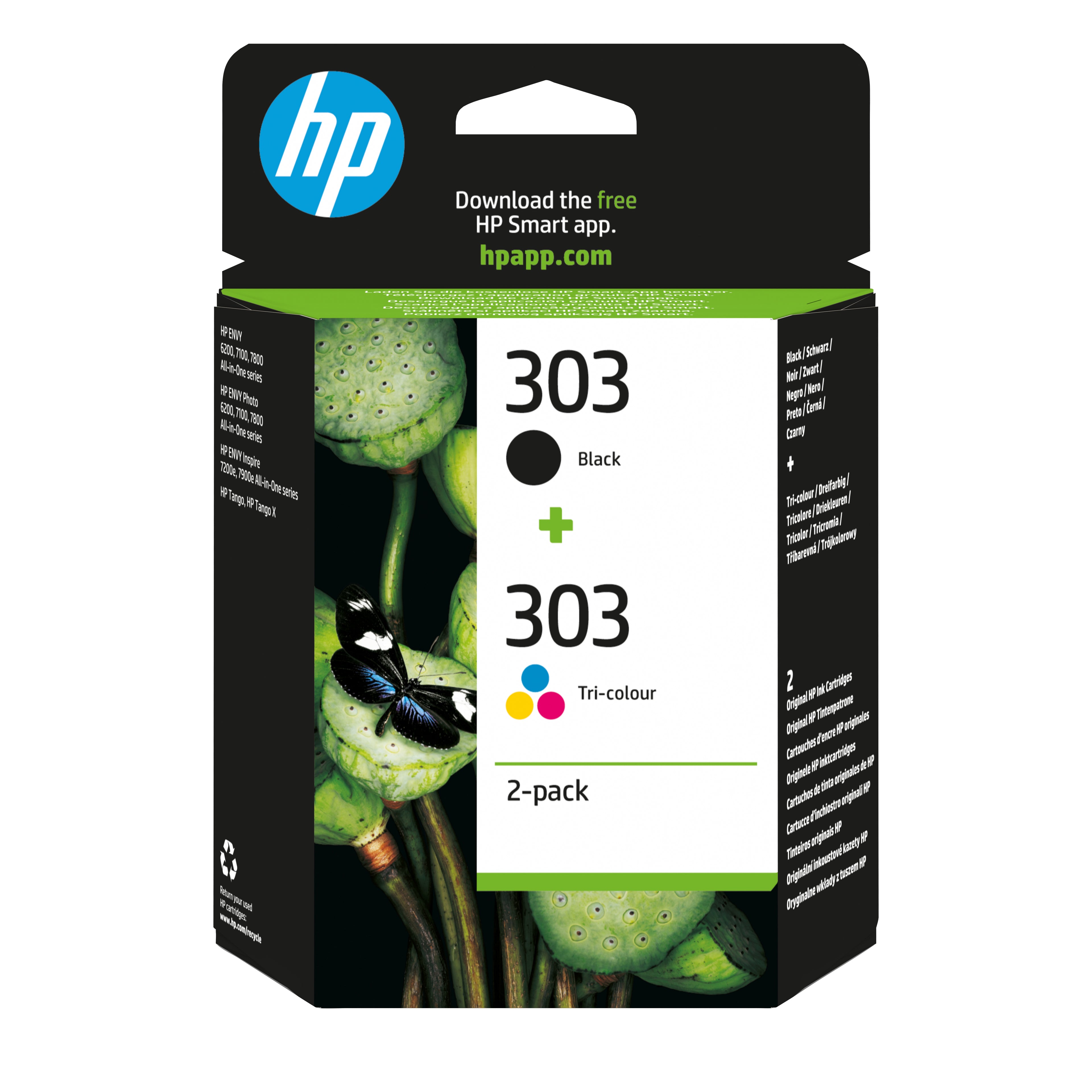 Cartouche d'encre originale HP 3YM92AE Jaune Noir Cyan Magenta (2 Unités)
