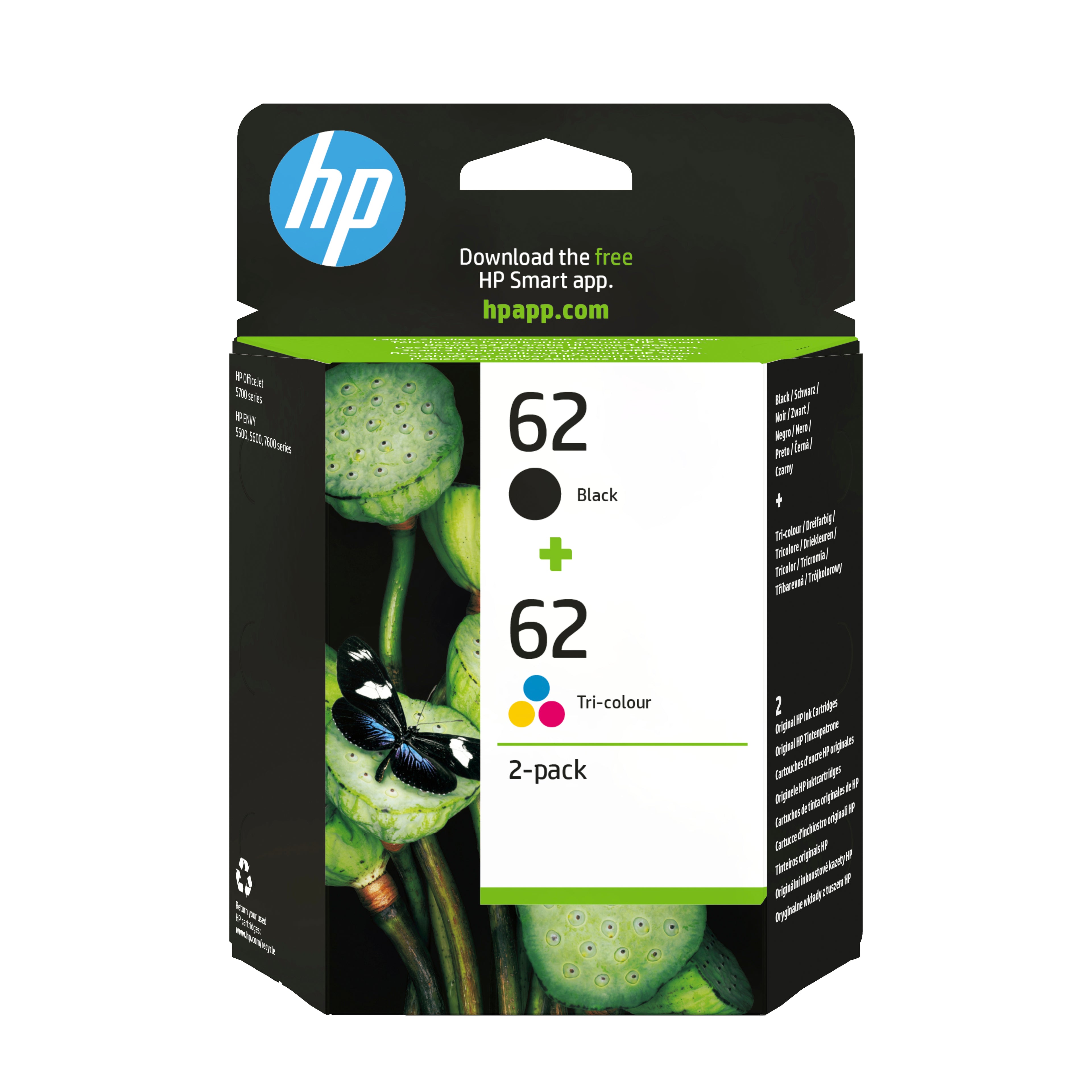 Cartouche d'encre originale HP N9J71AE Noir Tricolore (2 Unités)