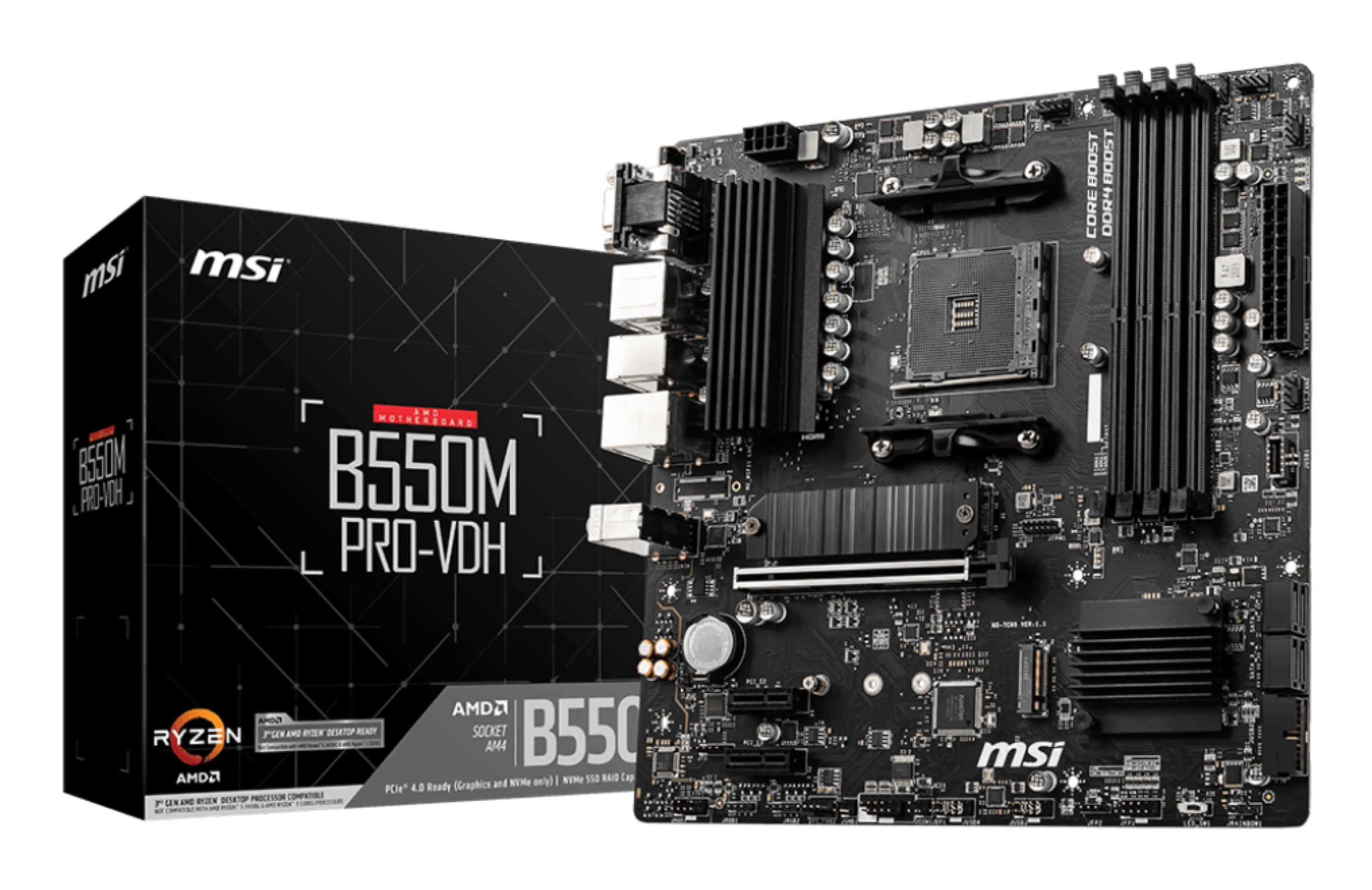 Carte Mère MSI B550M PRO-VDH mATX AM4