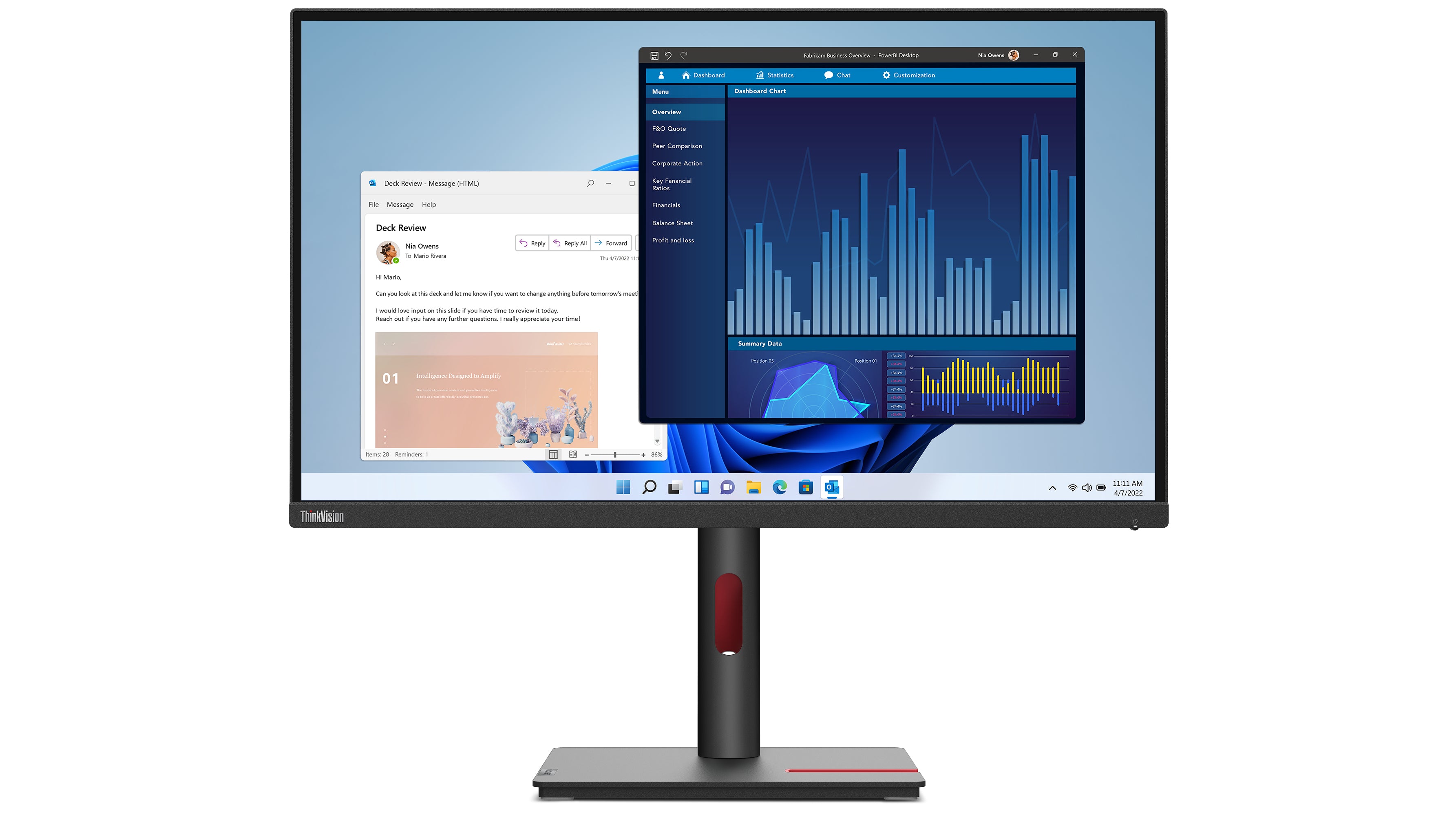 Écran Lenovo T27p-30 4K Ultra HD 27" 60 Hz