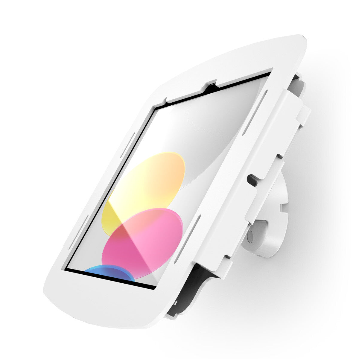 Compulocks iPad 10th-11th (A16) Gen Space Enclosure Bow Tilting Wall Mount White - Kit de montage (enceinte, support mural basculant) - caméra et capteurs avant/arrière exposés - pour tablette - verrouillable - aluminium - blanc - Taille d'écran : 10.9" -