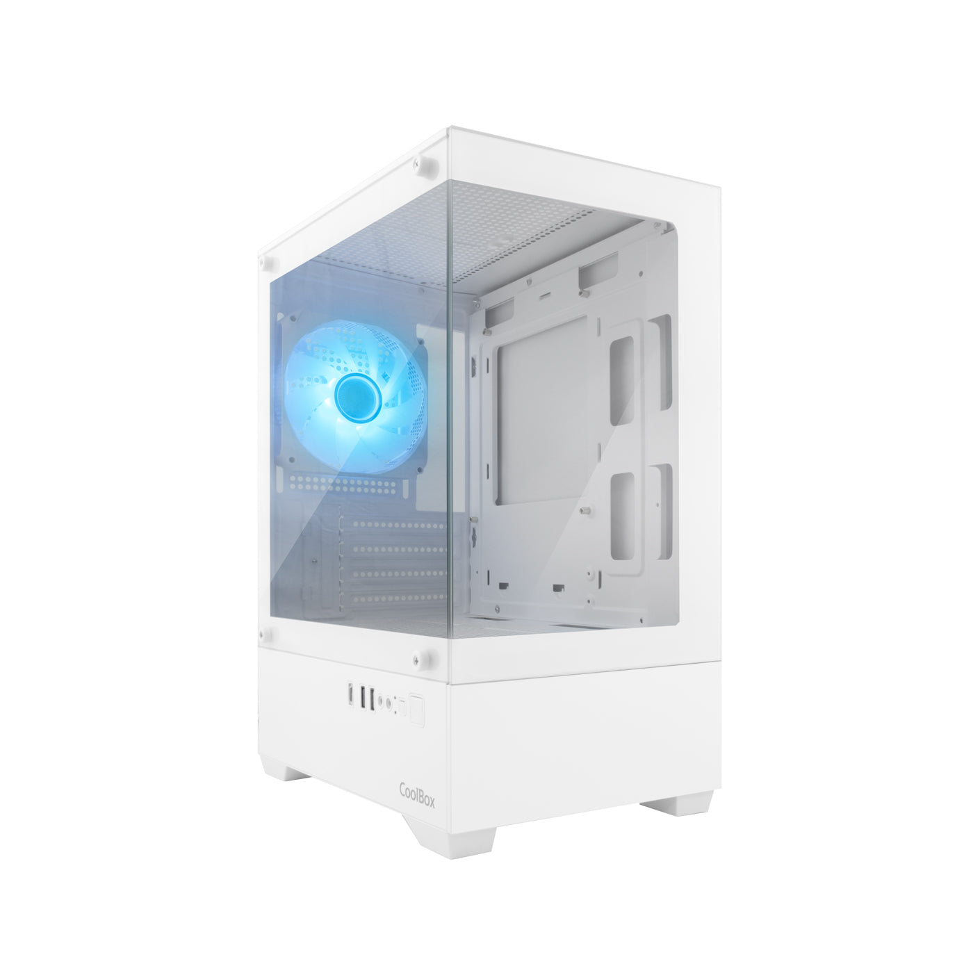 Boîtier ATX semi-tour CoolBox COO-CHA-GM200W-0 Blanc Vert