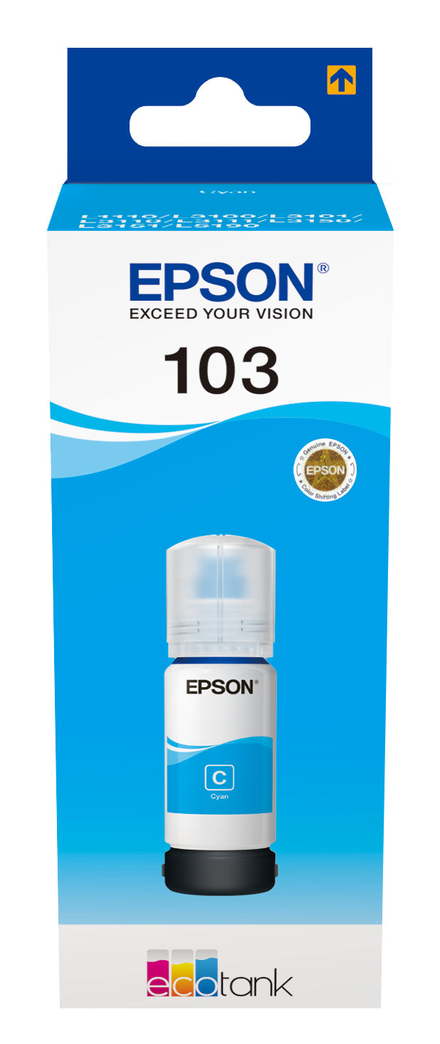 Cartouche d'Encre Compatible Epson 103 70 ml Bleu Cyan