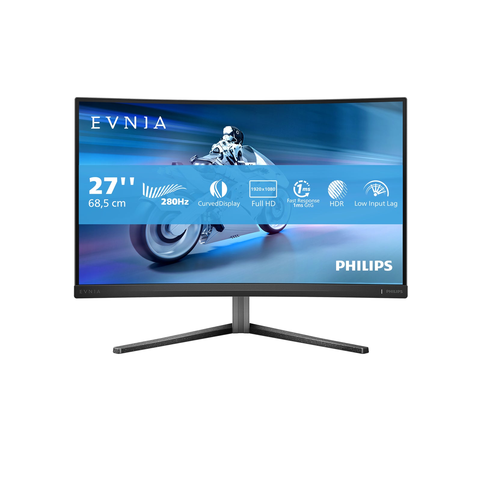 Ecran incurvé 27" Philips Evnia 27M2C5200W/00 Full HD 280Hz (Noir)
