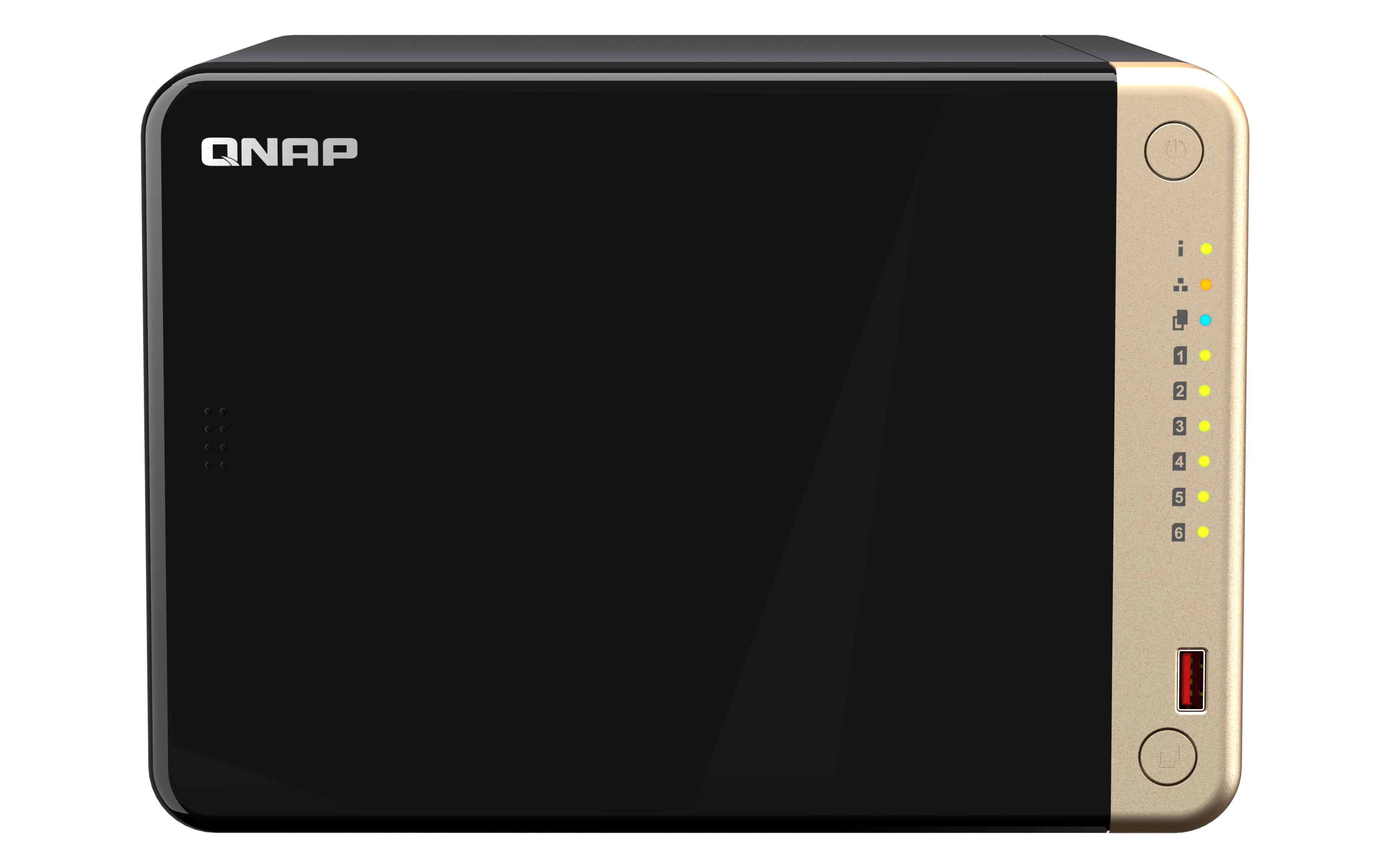 QNAP TS-664 - Serveur NAS - 6 Baies - SATA 6Gb/s - RAID 0, 1, 5, 6, 10, 50, JBOD - RAM 8 Go - 2.5 Gigabit Ethernet - iSCSI support