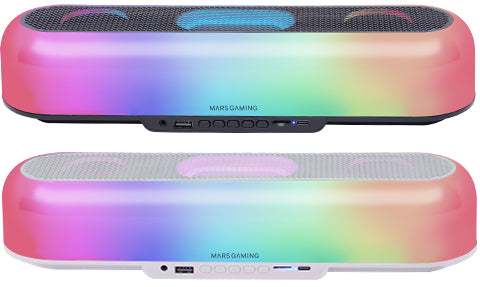 Enceinte barre de son Mars Gaming MSB-Orb RGB (Blanc)