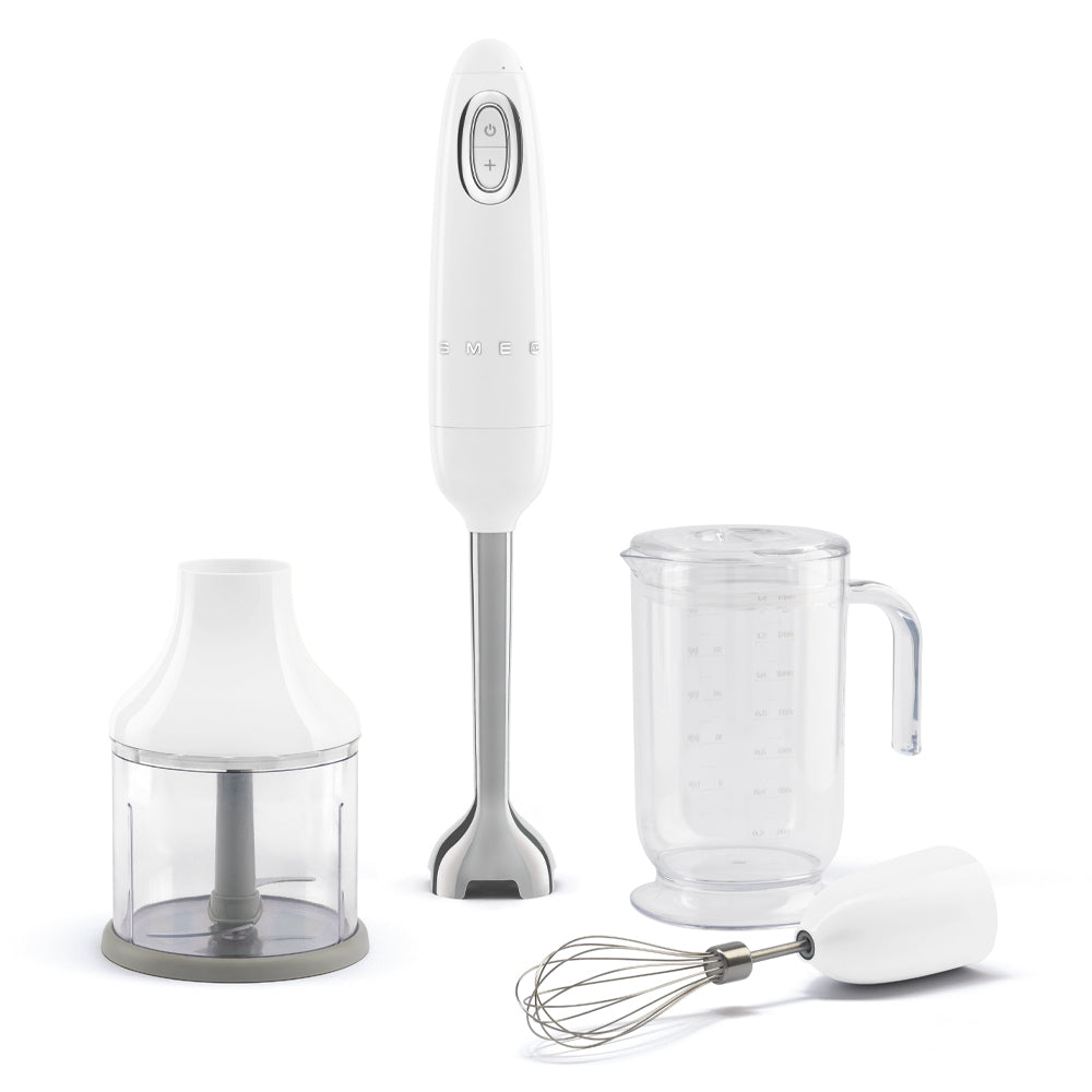 SMEG HAND BLENDER WITH ACCESORIES 50´STYLE WHITE HBF03WHEU