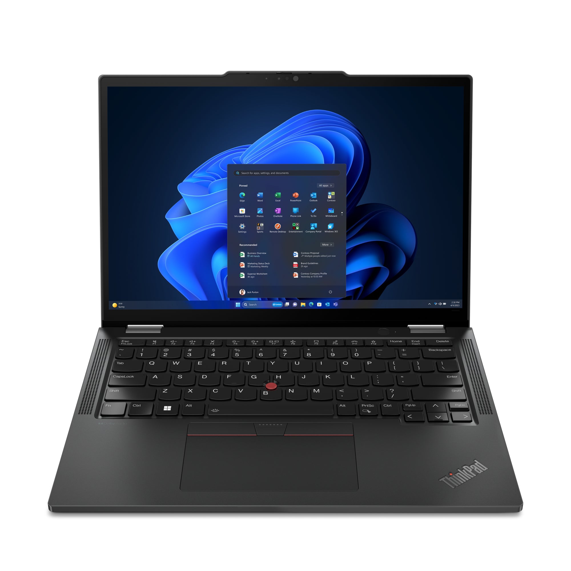 Lenovo ThinkPad X13 2-in-1 Gen 5 21LW - Conception inclinable - Intel Core Ultra 7 - 155U / jusqu'à 4.8 GHz - Evo - Win 11 Pro - Intel Graphics - 16 Go RAM - 512 Go SSD TCG Opal Encryption 2, NVMe - 13.3" IPS écran tactile 1920 x 1200 - Wi-Fi 6E, Bluetoot