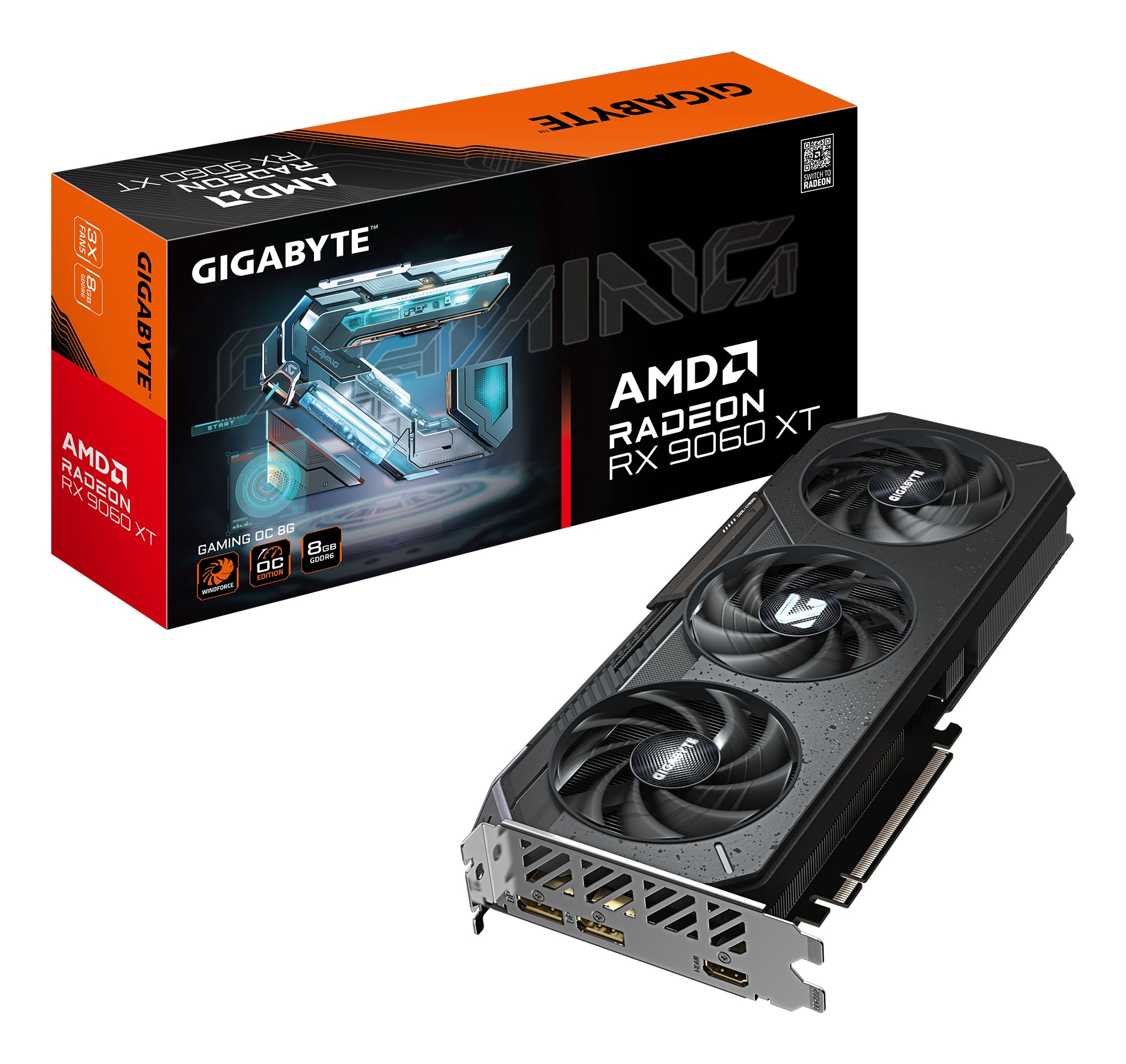 Carte Graphique Gigabyte Radeon RX 9060 XT Gaming OC 8Go