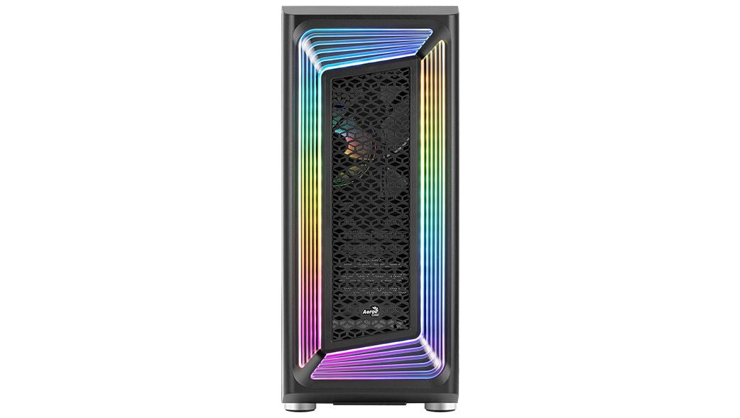 Boitier Moyen Tour ATX AeroCool Interstellar RGB avec panneau vitré (Noir)