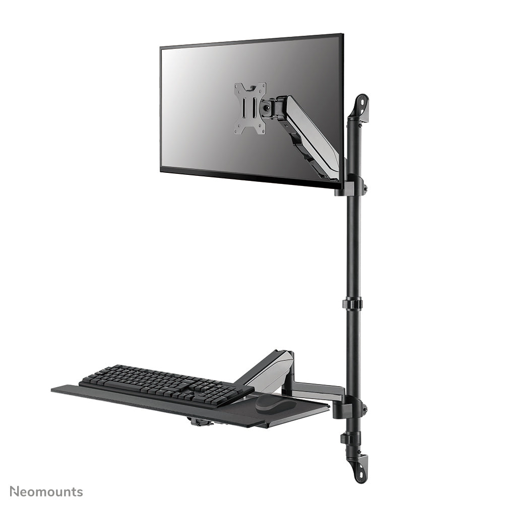 Neomounts WL90-325BL1 - Kit de montage (bras à mouvement libre) - poste de travail assis-debout - pour écran LCD/équipement PC - acier - noir - Taille d'écran : 17"-32" - montable sur mur