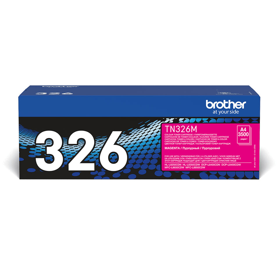 Brother TN326M - Magenta - original - cartouche de toner - pour Brother DCP-L8400, DCP-L8450, HL-L8250, HL-L8350, MFC-L8650, MFC-L8850