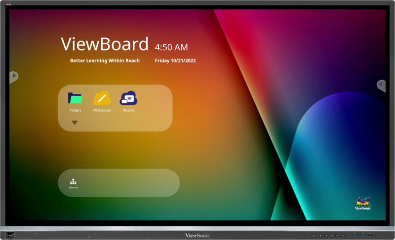 ViewSonic ViewBoard IFP5550-5 - Classe de diagonale 55" écran LCD rétro-éclairé par LED - interactive - avec écran tactile (multi-touch) / capacité PC en option (slot-in) - 4K UHD (2160p) 3840 x 2160 - LED à éclairage direct
