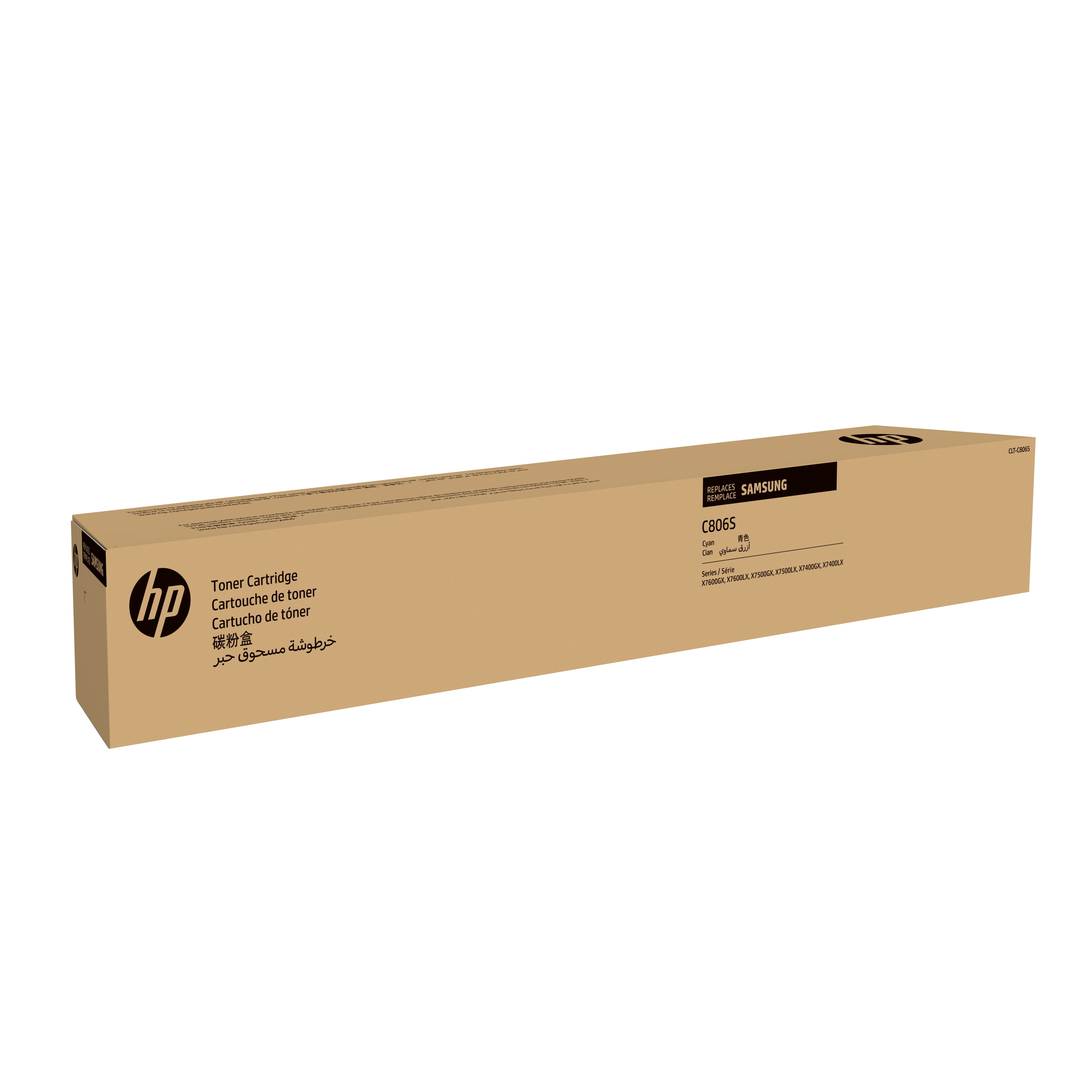 HP CLT-C806S - Cyan - original - cartouche de toner (SS553A) - pour Samsung SL-K703, SL-X703, SL-X706; MultiXpress SL-X704, SL-X7400, SL-X7500, SL-X7600