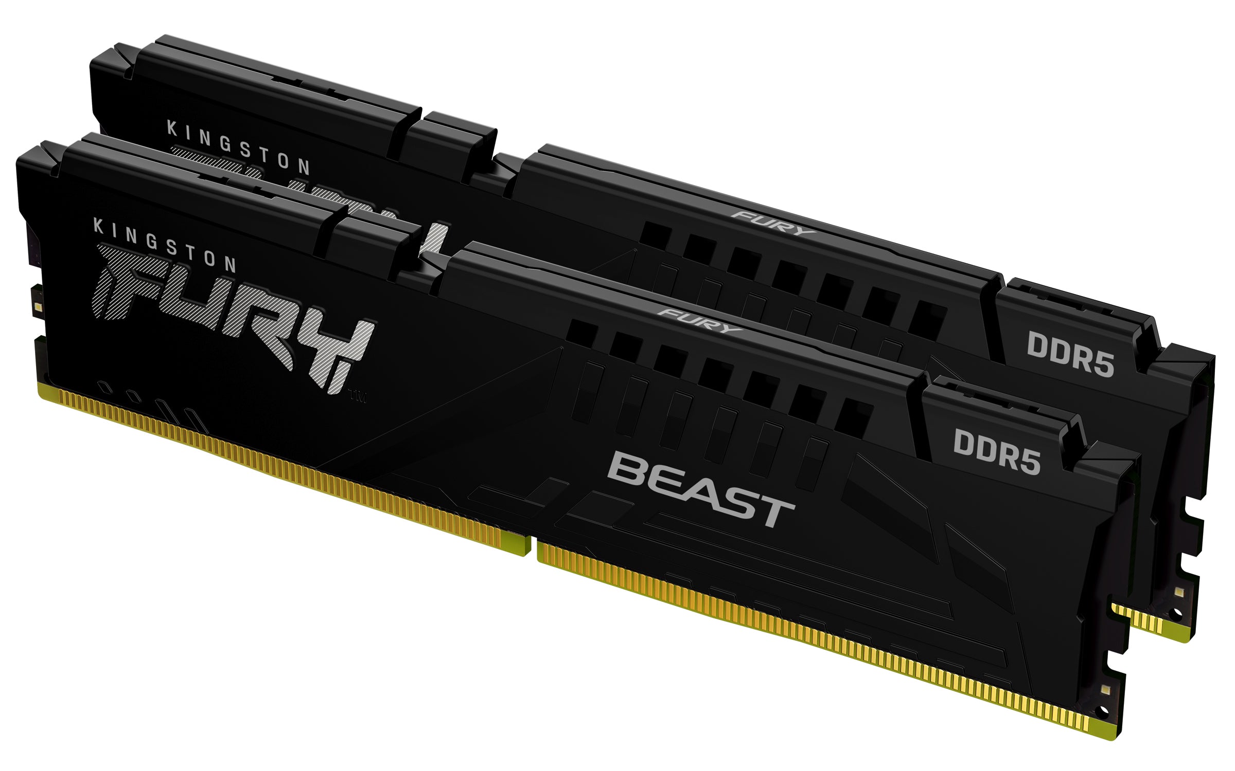 Kingston FURY Beast - DDR5 - kit - 64 Go: 2 x 32 Go - DIMM 288 broches - 6000 MT/s / PC5-48000 - CL30 - 1.4 V - mémoire sans tampon - on-die ECC - noir