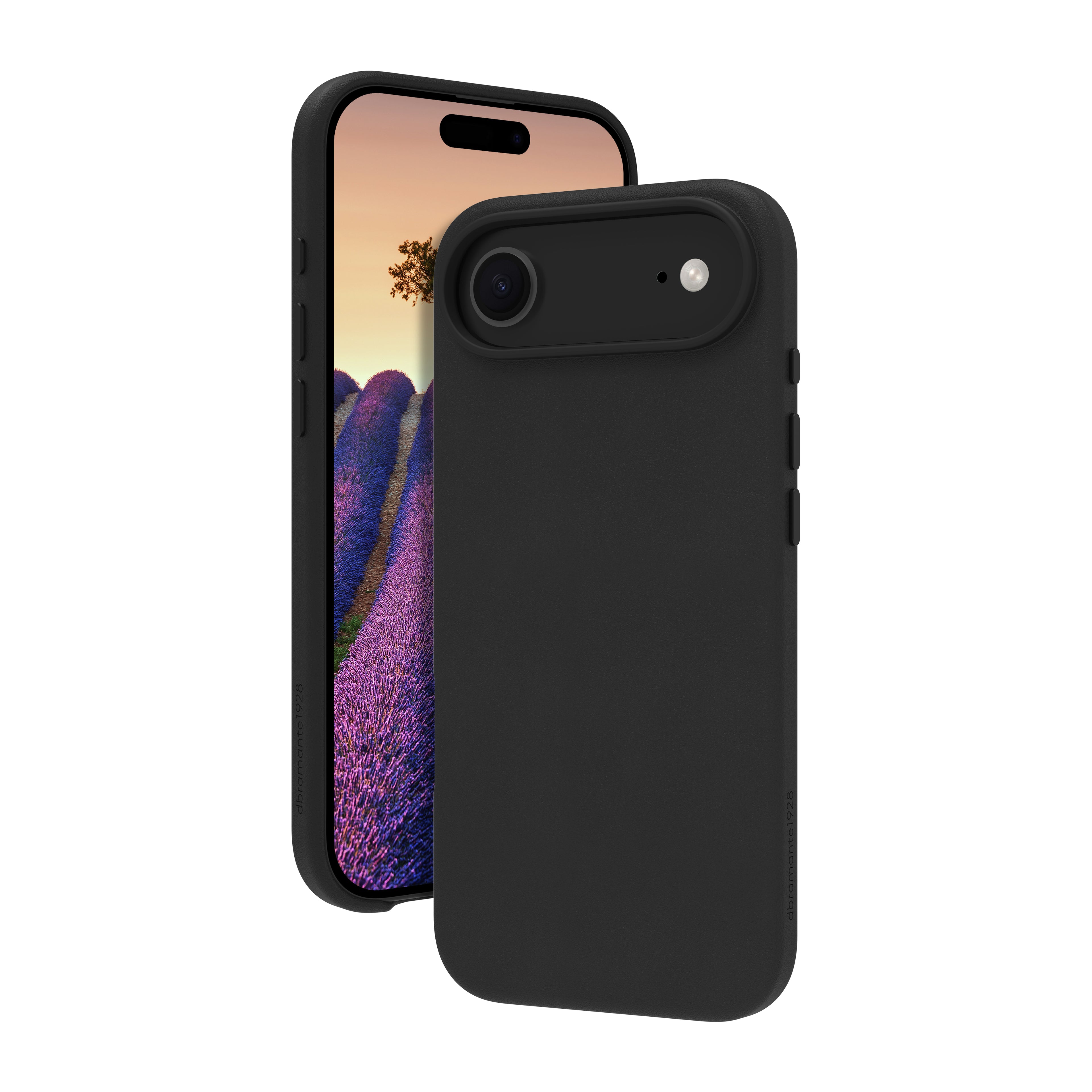 dbramante1928 Roskilde - Coque de protection pour téléphone portable - compatibilité avec MagSafe - cuir pleine fleur - noir