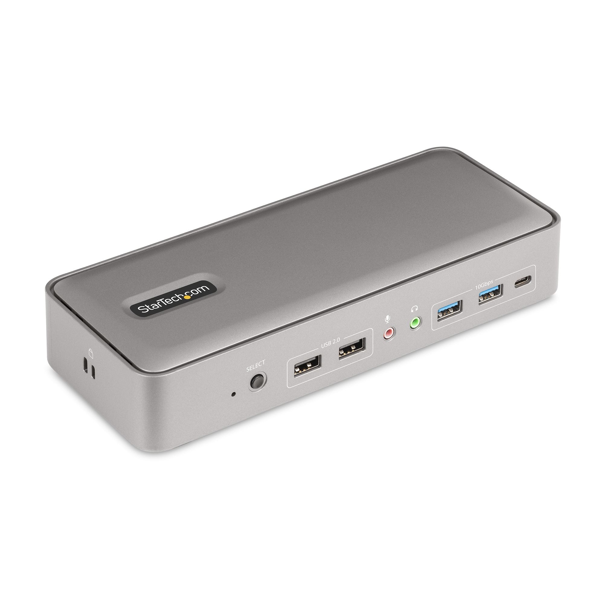StarTech.com Docking Station KVM USB-C pour Deux PC - Double DP 4K 60Hz - Station d'accueil - USB-C 3.2 Gen 2 - 2 x DP - 1GbE - Conformité TAA