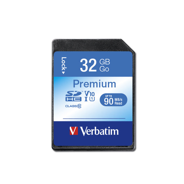 Carte Mémoire SD Verbatim PREMIUM SDHC C10/U1 32 GB